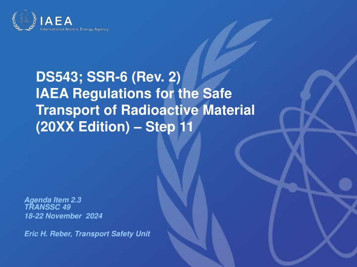 ds543 ssr 6 rev 2 iaea regulations for the safe