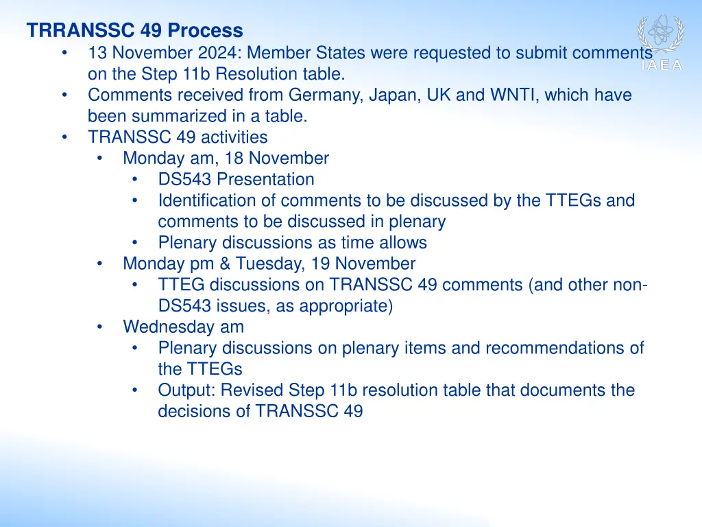 trranssc 49 process 13 november 2024 member