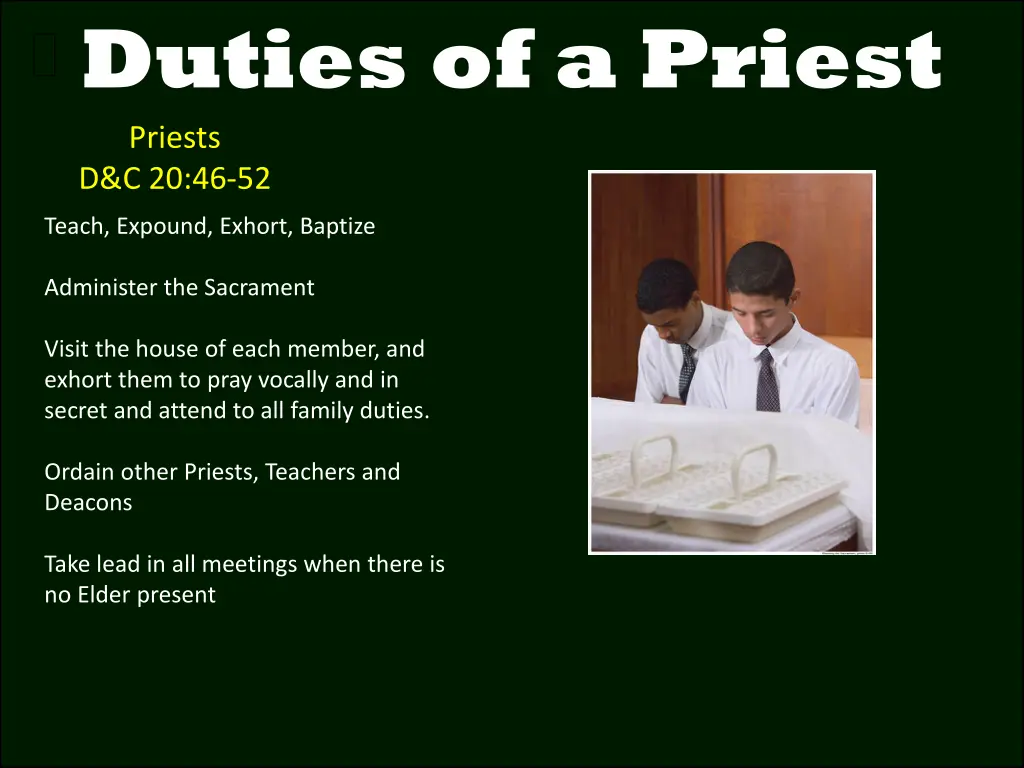 duties of a priest priests d c 20 46 52