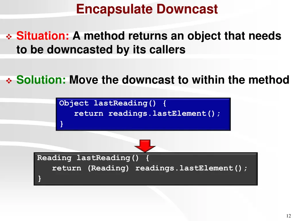 encapsulate downcast