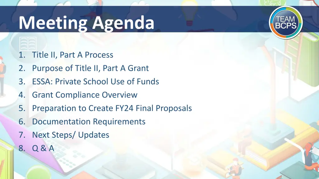 meeting agenda