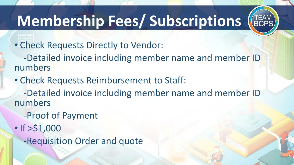 membership fees subscriptions