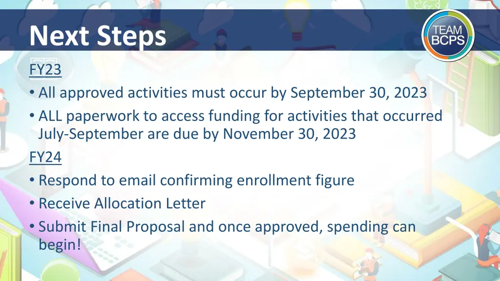 next steps