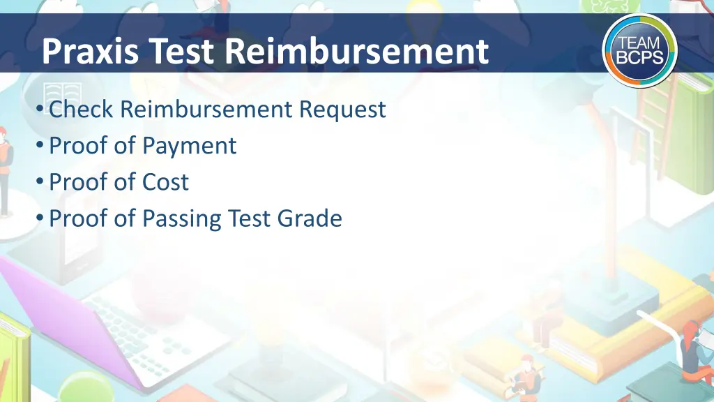 praxis test reimbursement