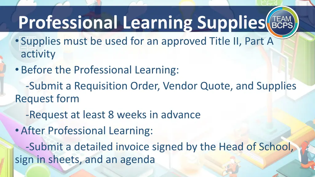 professional learning supplies