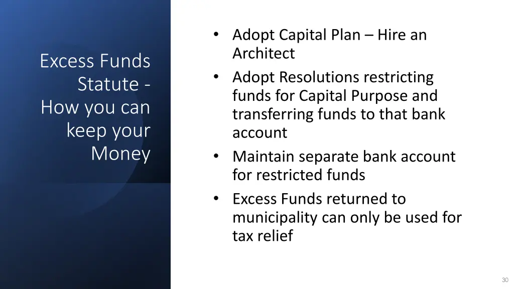 adopt capital plan hire an architect adopt