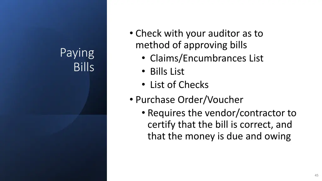 check with your auditor as to method of approving