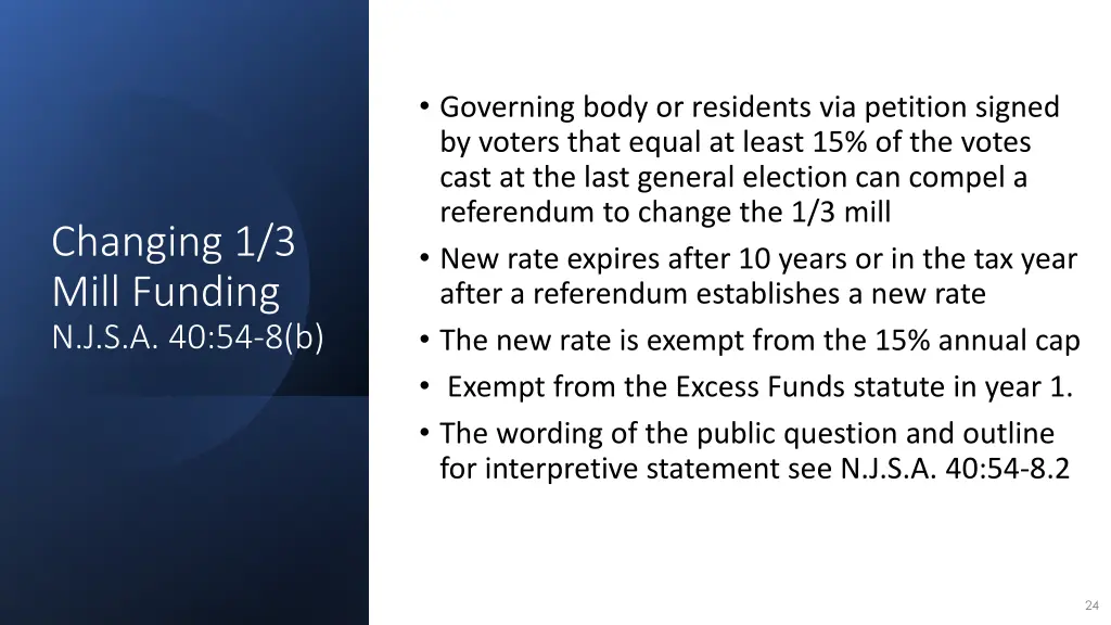 governing body or residents via petition signed