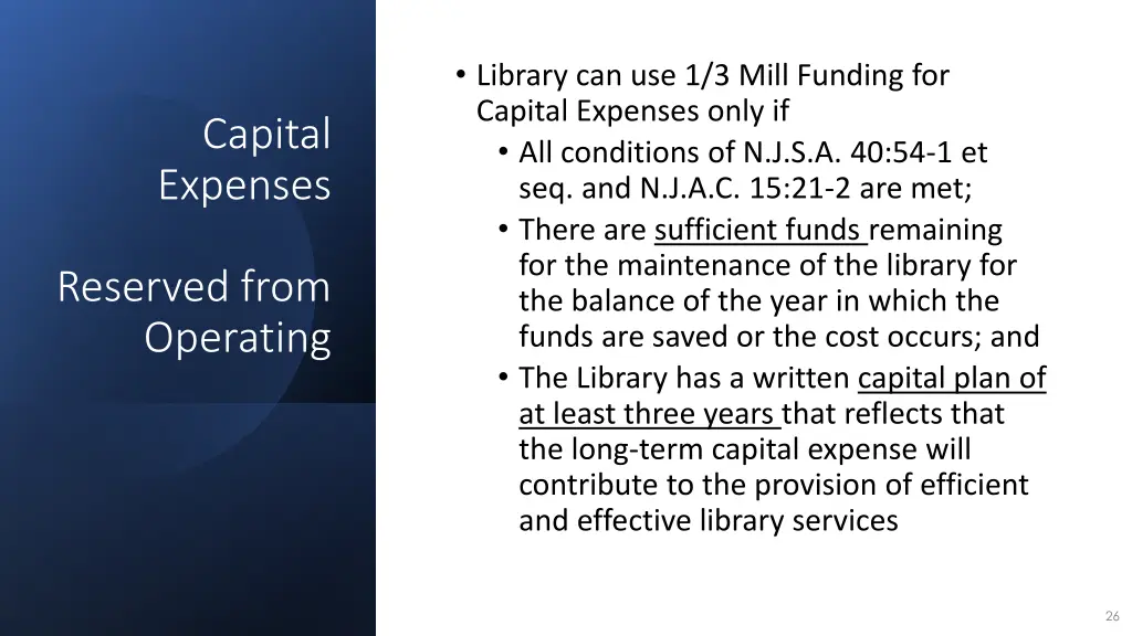 library can use 1 3 mill funding for capital