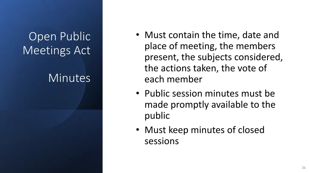 must contain the time date and place of meeting