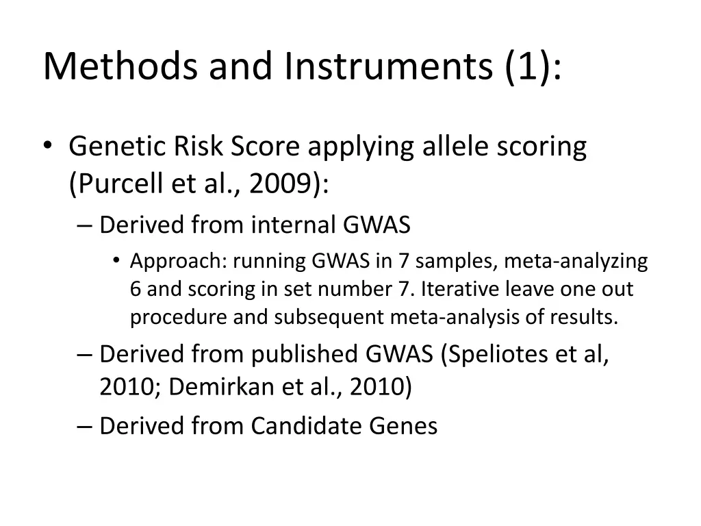 methods and instruments 1