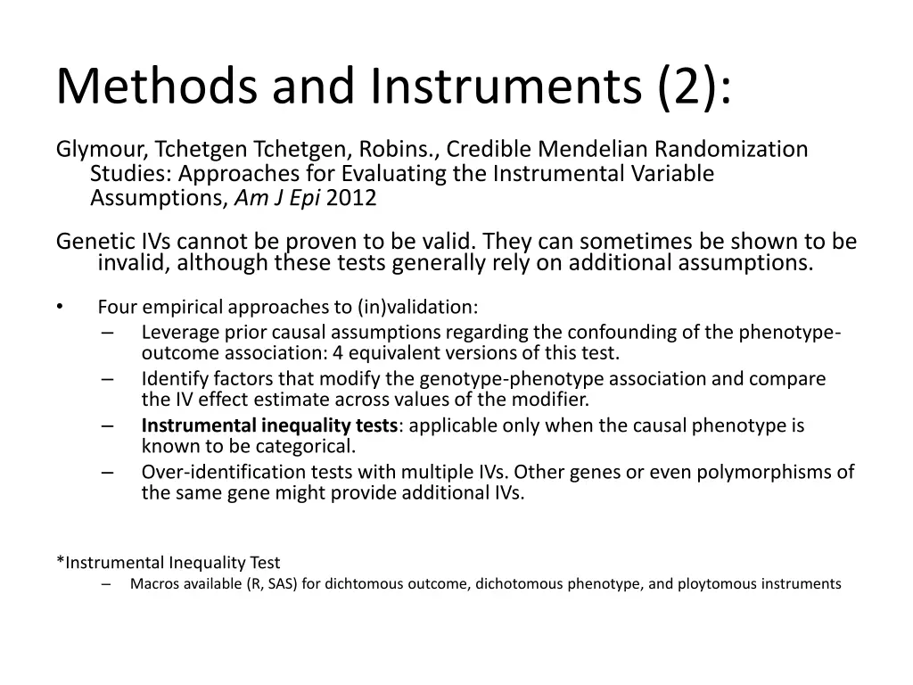 methods and instruments 2