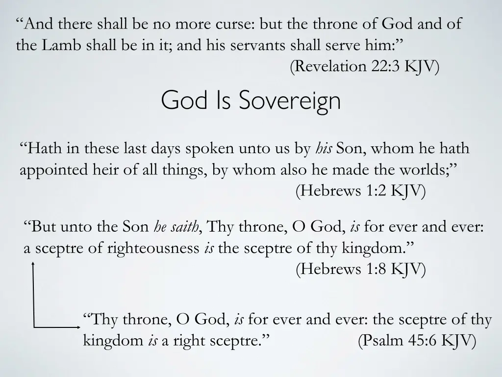 and there shall be no more curse but the throne