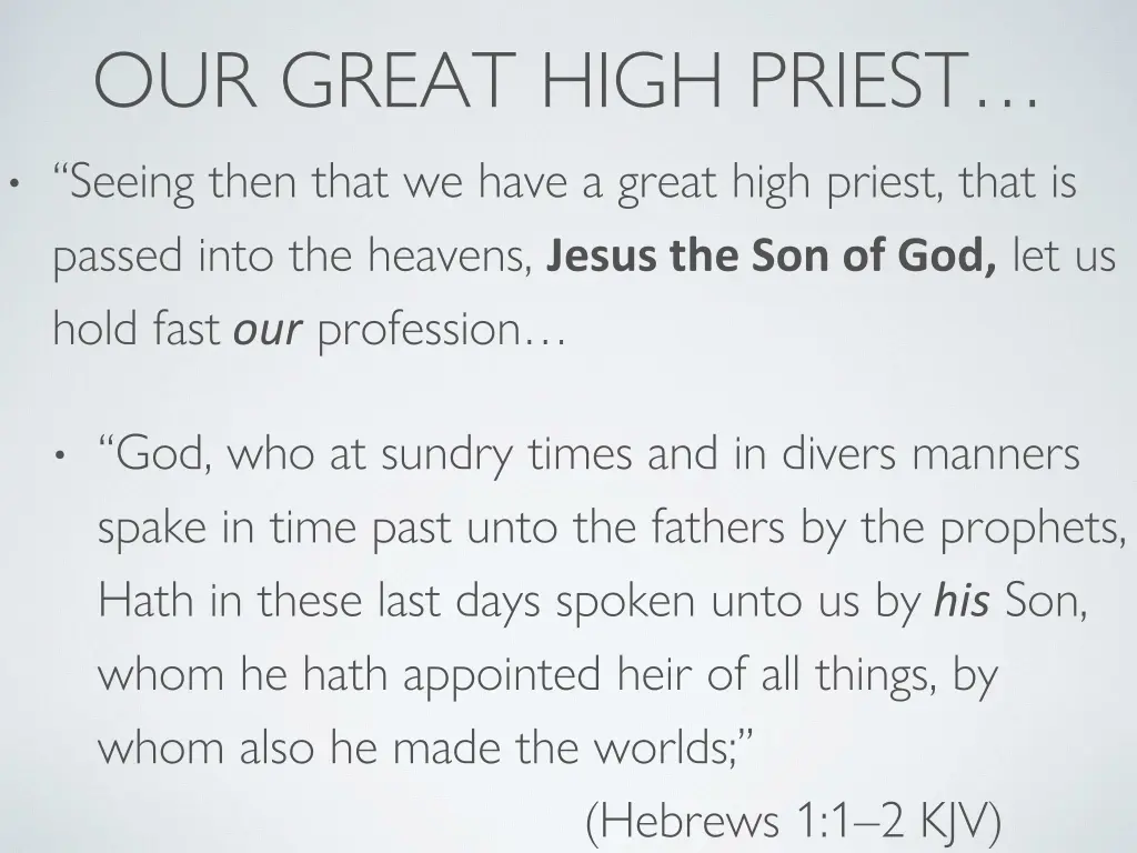our great high priest seeing then that we have 5