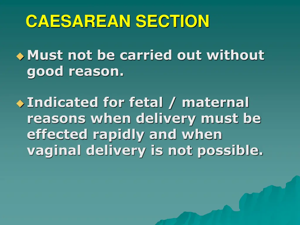 caesarean section
