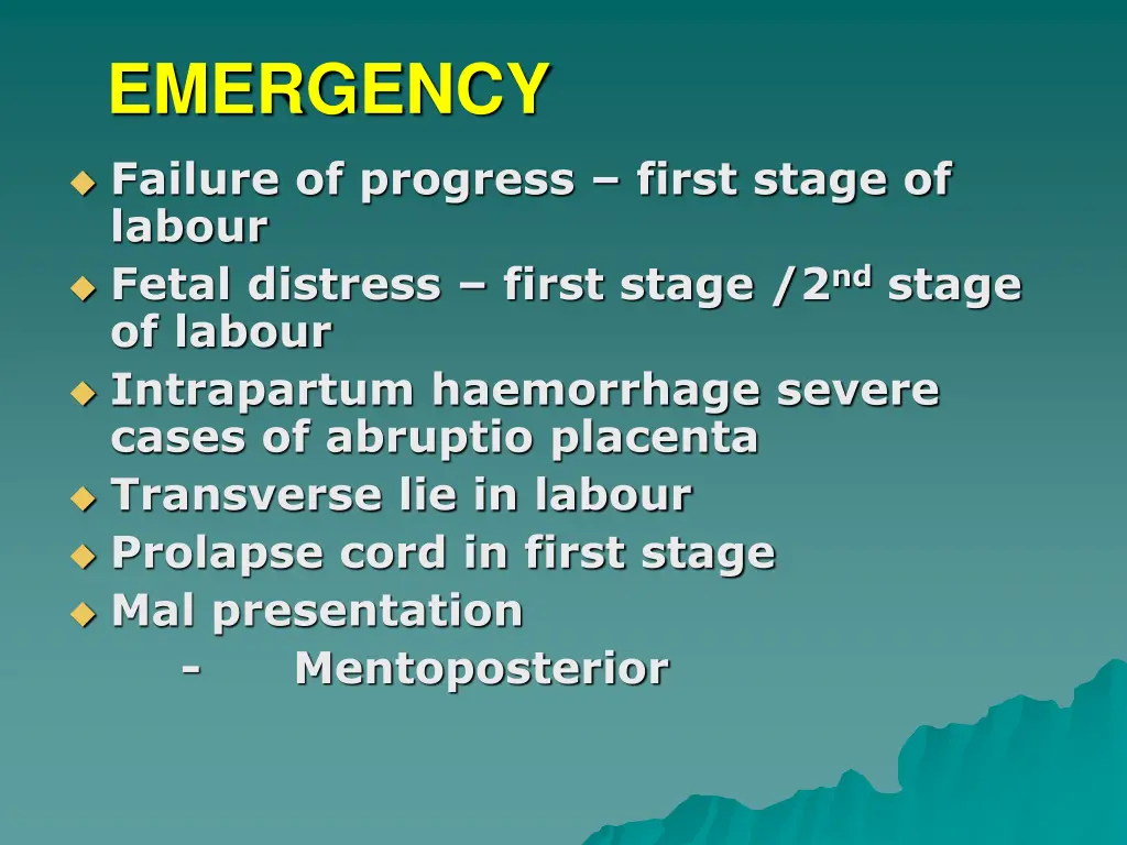 emergency