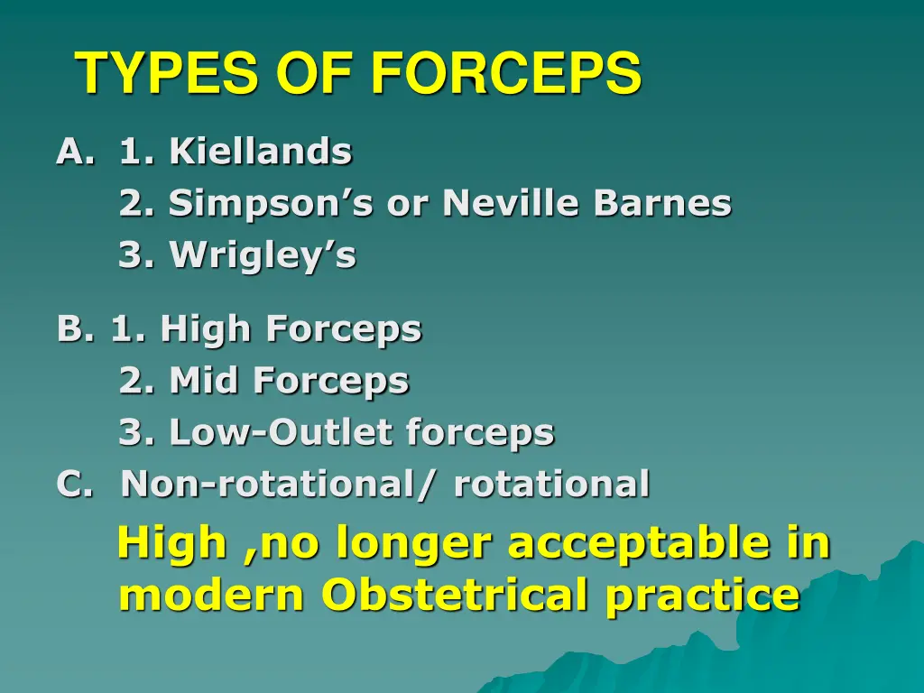 types of forceps