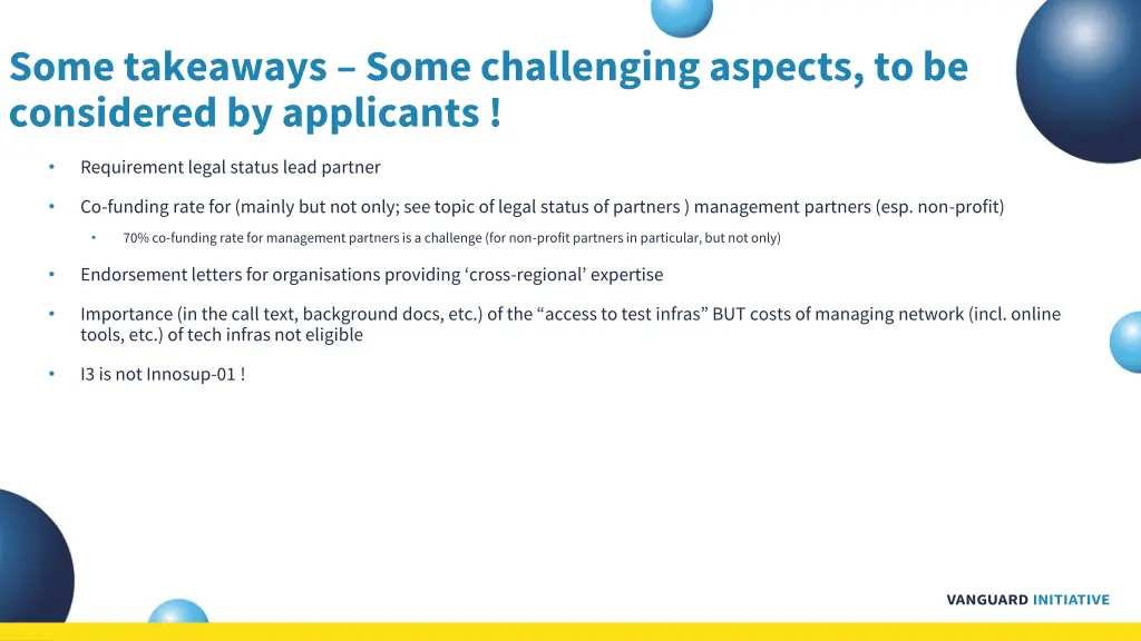 some takeaways some challenging aspects