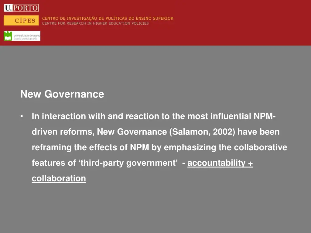 new governance