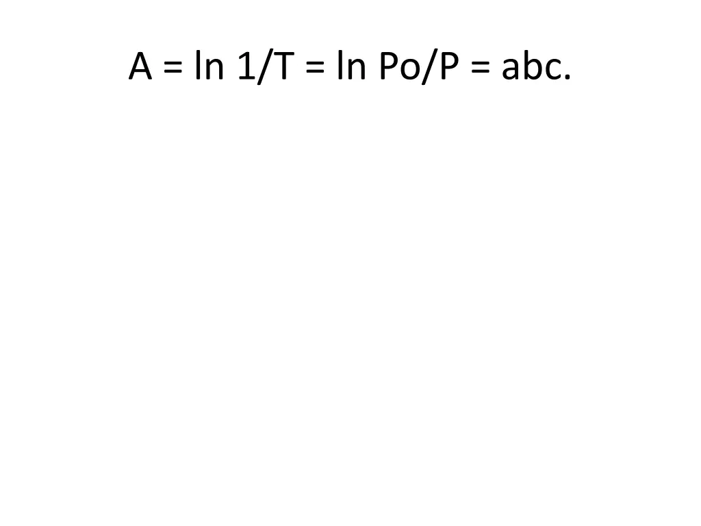 a ln 1 t ln po p abc