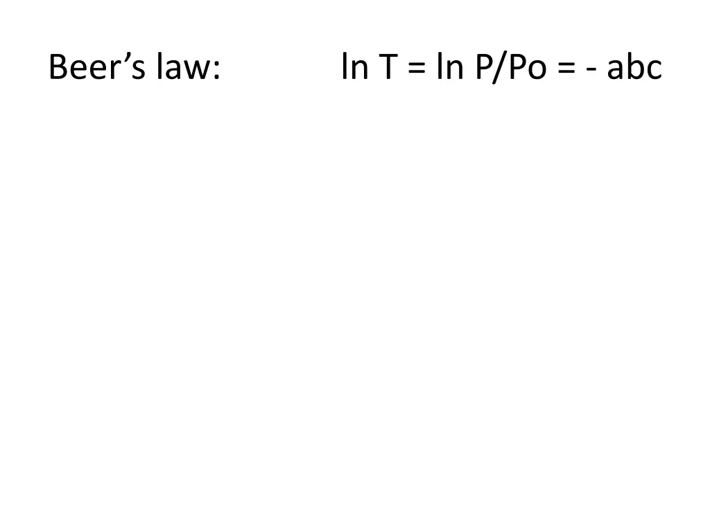 beer s law