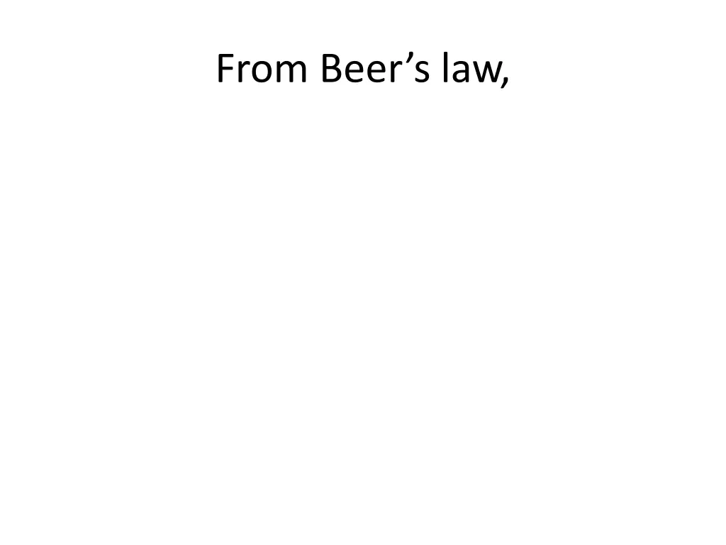 from beer s law