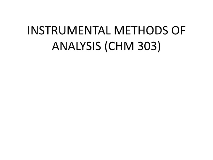 instrumental methods of analysis chm 303