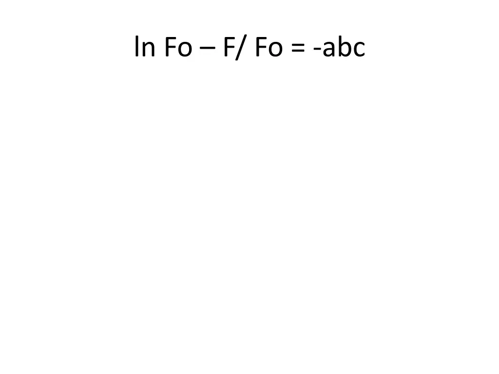 ln fo f fo abc