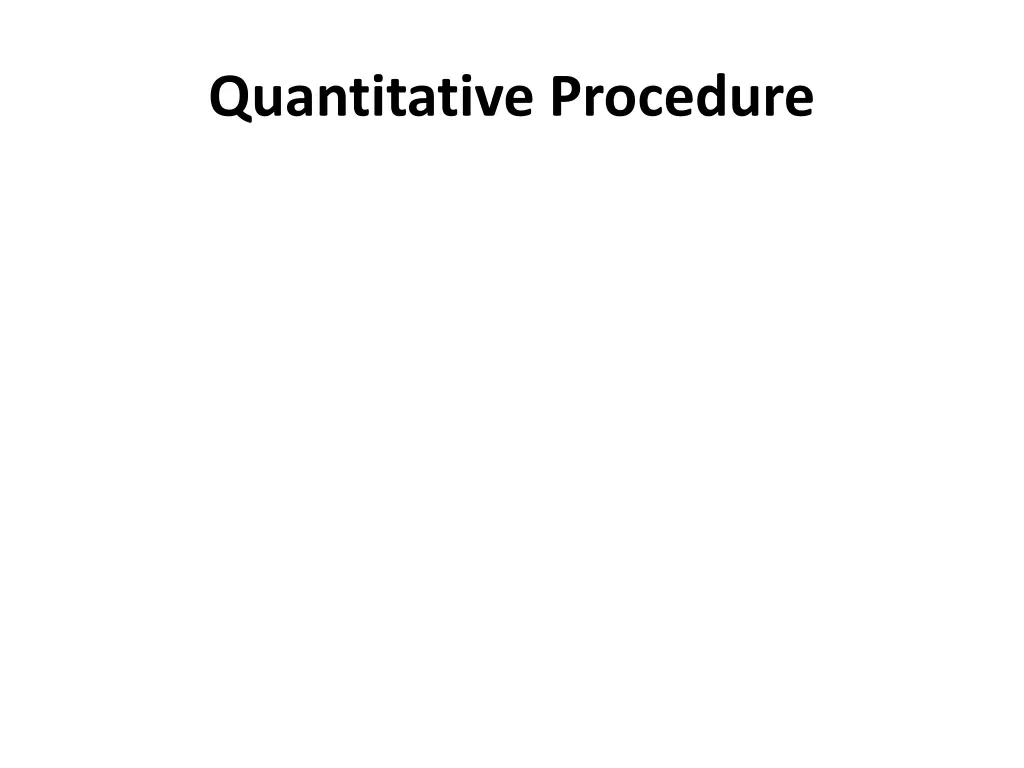 quantitative procedure