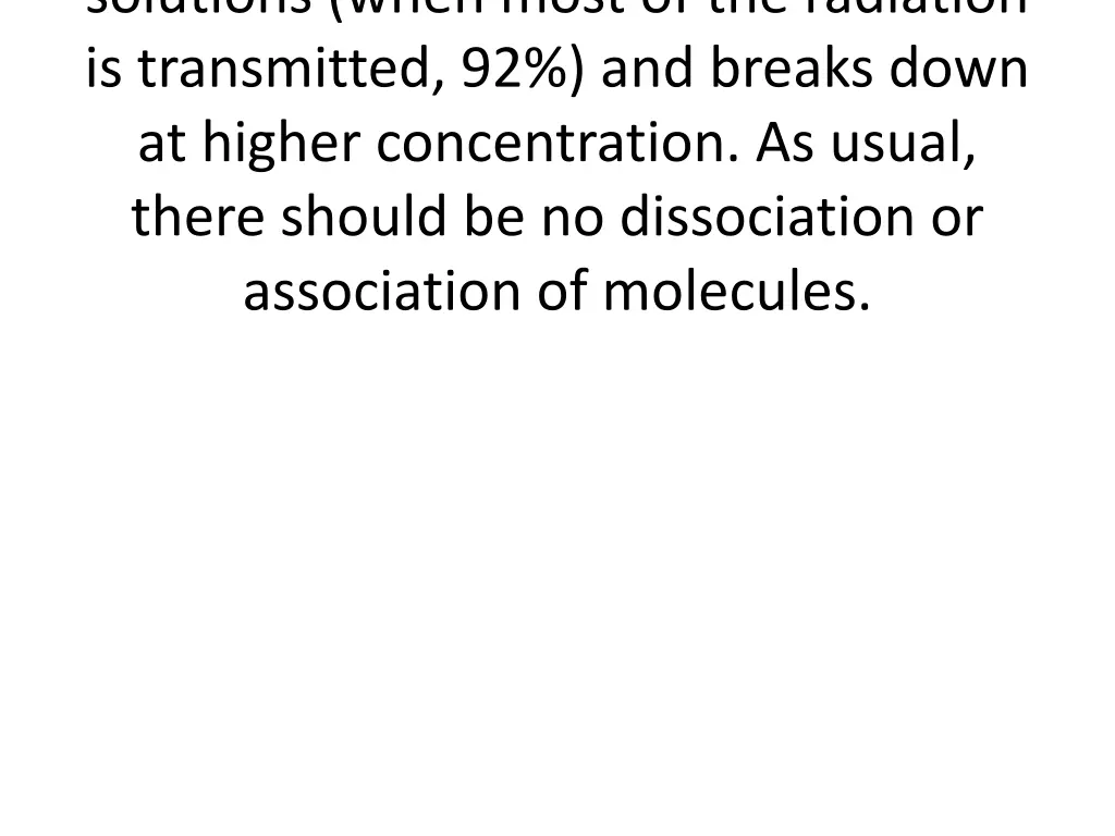 solutions when most of the radiation