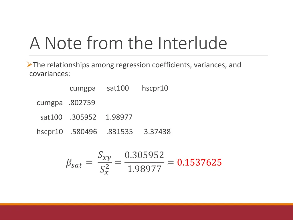 a note from the interlude