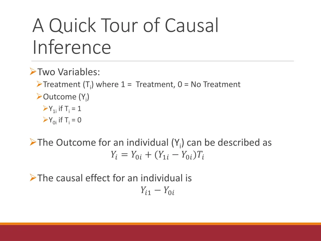 a quick tour of causal inference