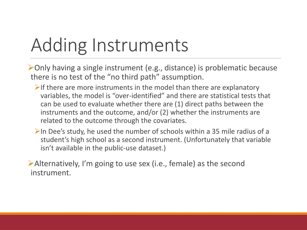 adding instruments