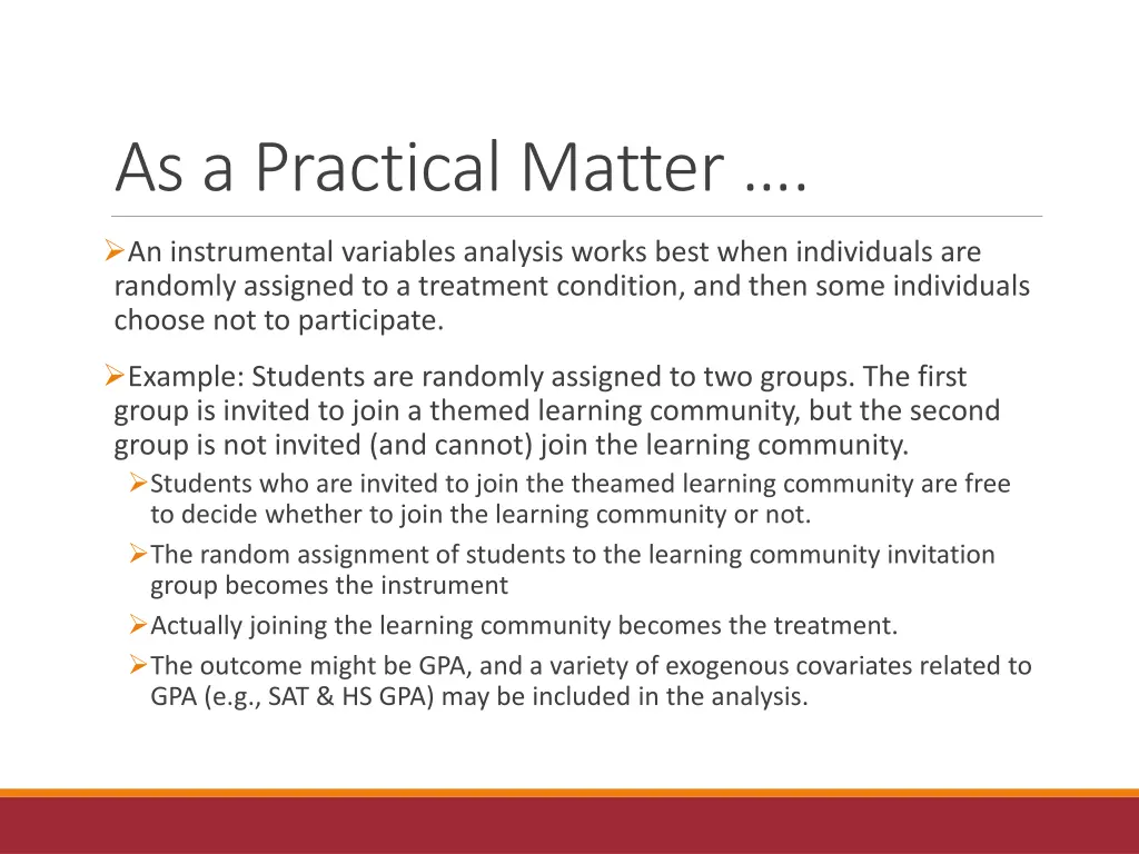 as a practical matter