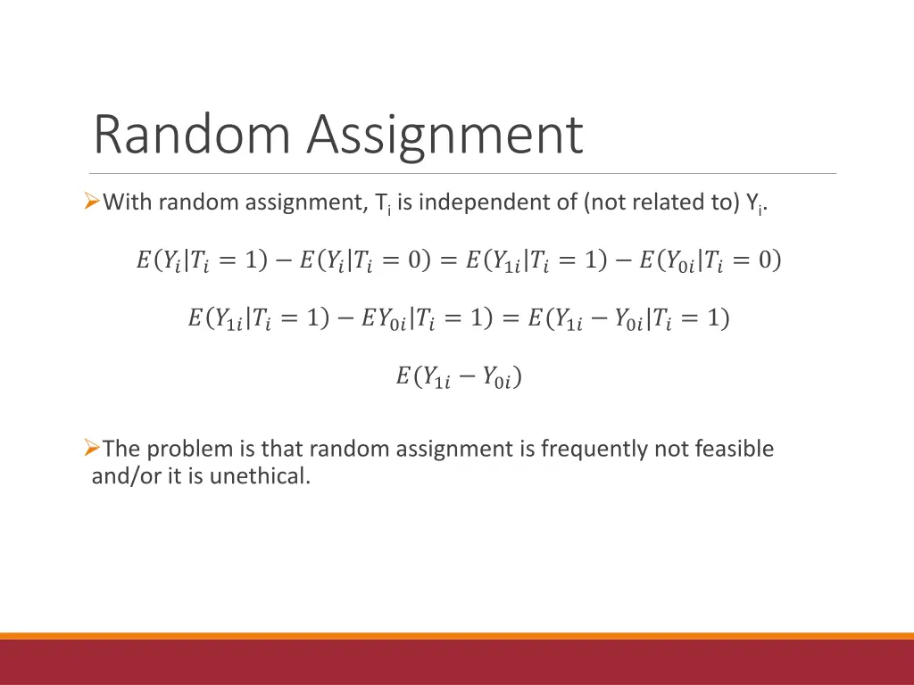 random assignment