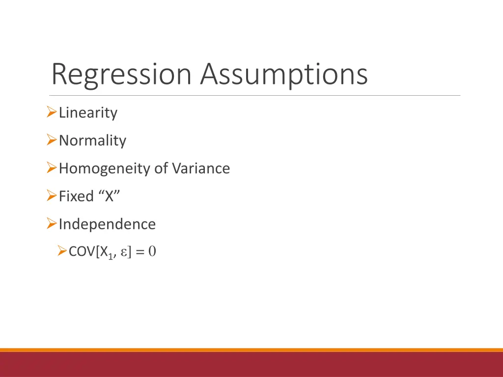 regression assumptions