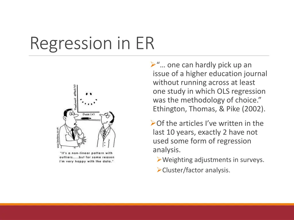 regression in er