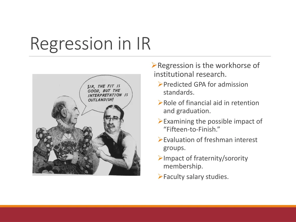 regression in ir