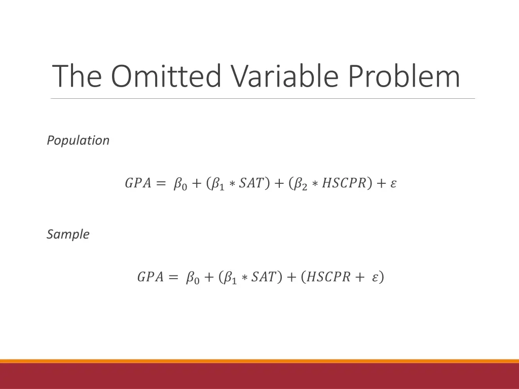 the omitted variable problem