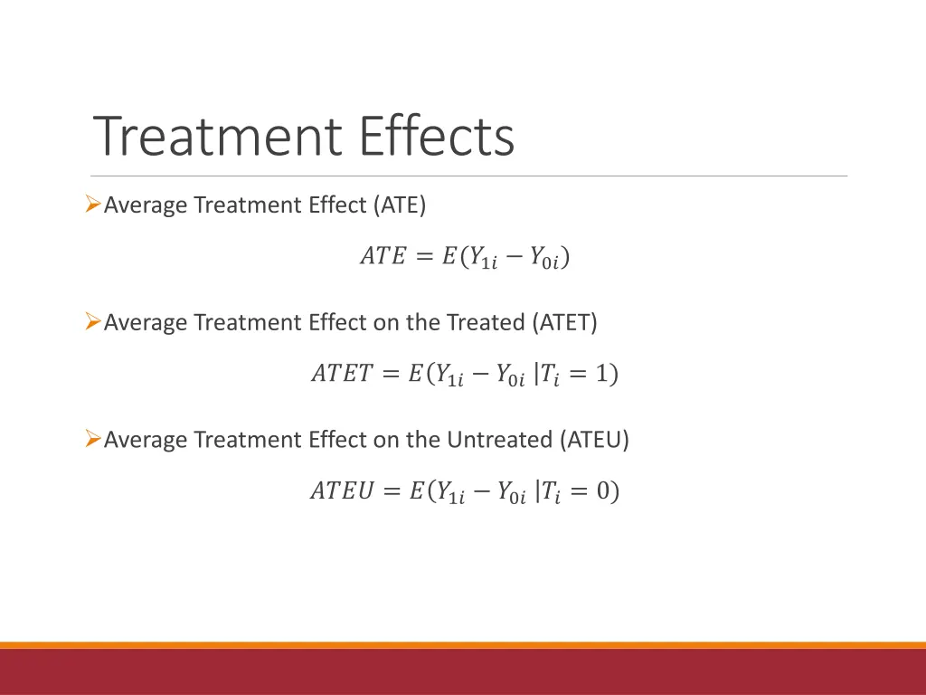 treatment effects