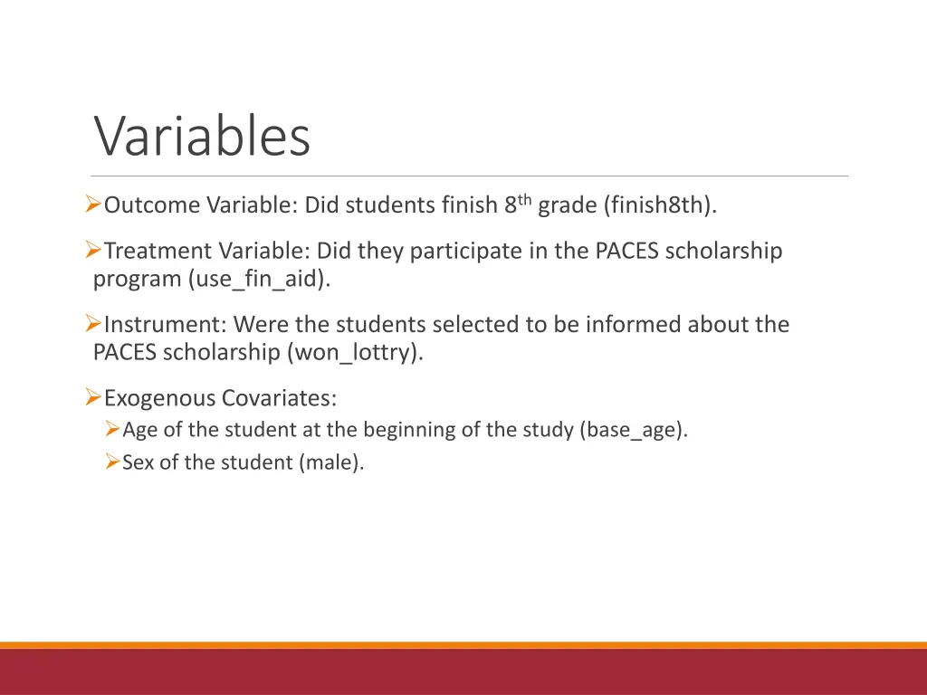 variables