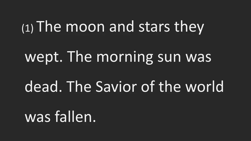 1 the moon and stars they