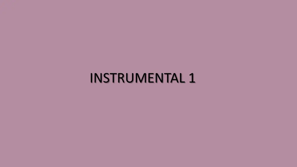 instrumental 1 1