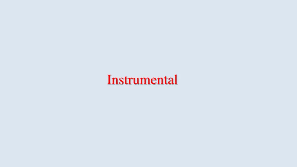 instrumental