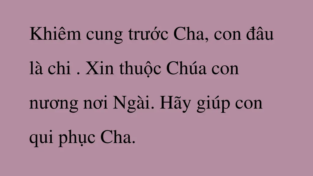 khi m cung tr c cha con u
