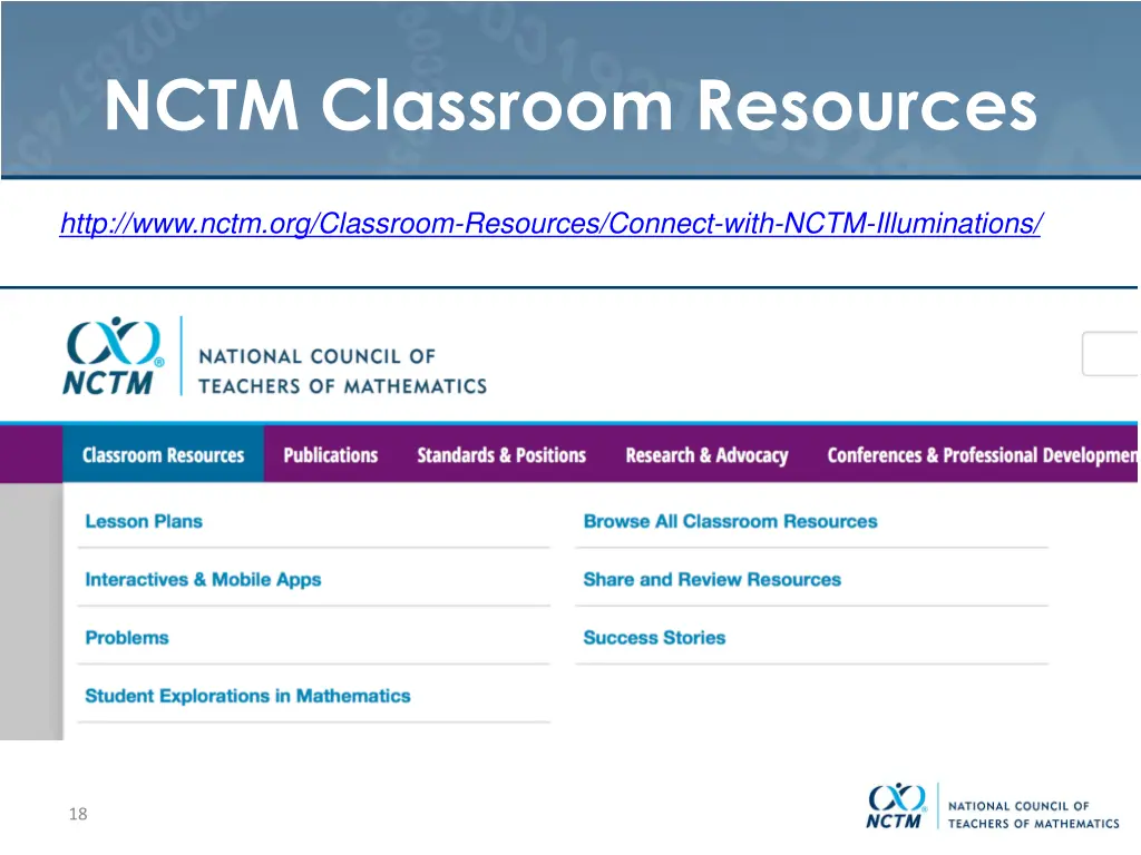 nctm classroom resources