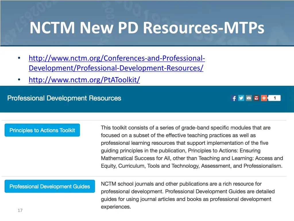 nctm new pd resources mtps