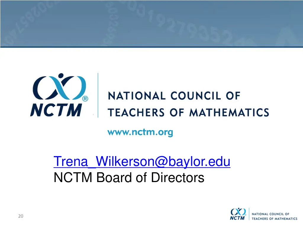 trena wilkerson@baylor edu nctm board of directors