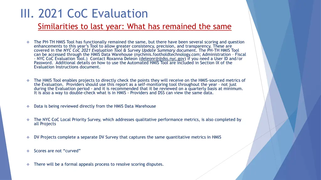 iii 2021 coc evaluation similarities to last year