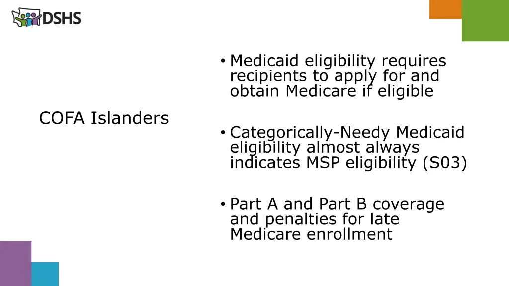 medicaid eligibility requires recipients to apply